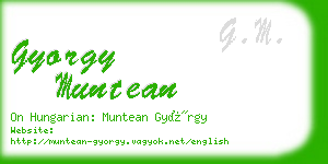 gyorgy muntean business card